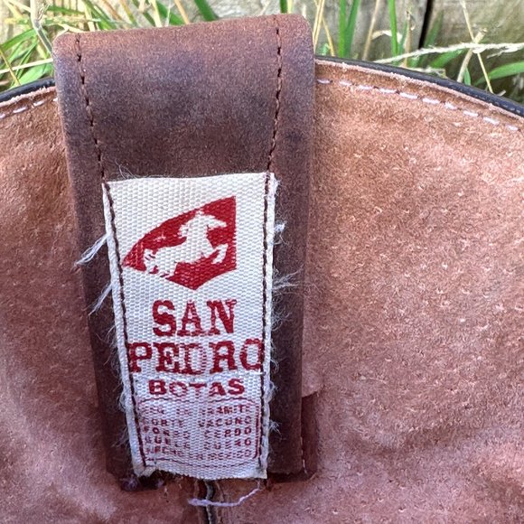 Cowboy Core Vintage Brown Cowboy Boots 9 10 - Picture 5 of 9